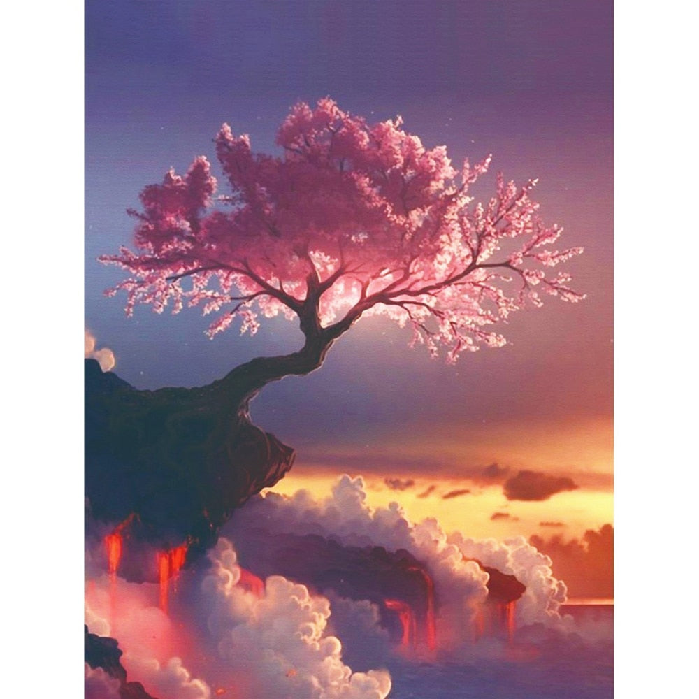 5D Diy Diamond Painting Four Season Tree Cross stitch Kit Full Drill Square Embroidery Mosaic Art Picture of Rhinestones Decor