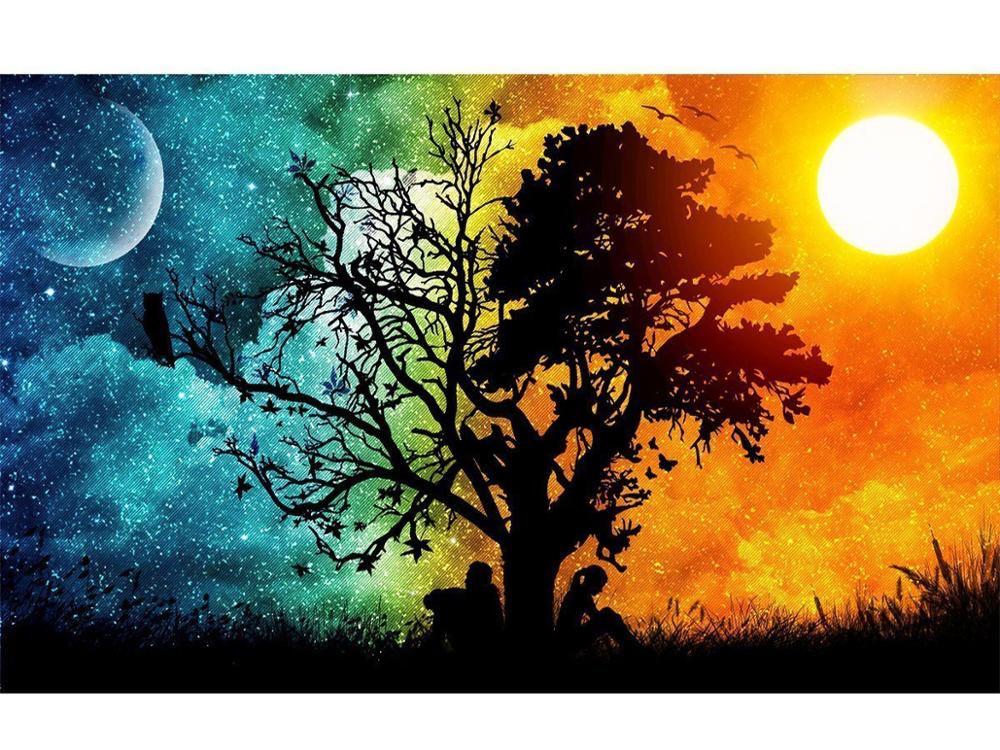 5D Diy Diamond Painting Four Season Tree Cross stitch Kit Full Drill Square Embroidery Mosaic Art Picture of Rhinestones Decor